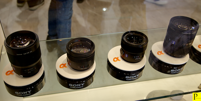 Obiettivi Sony in mostra